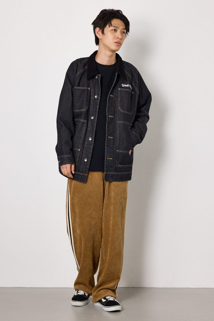 レイルロードデニムジャケット BLK L