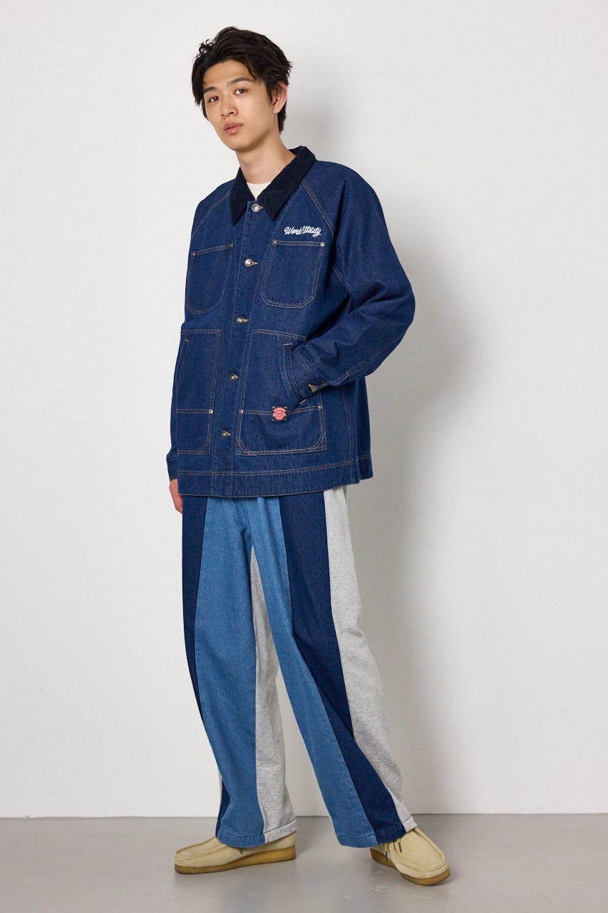 レイルロードデニムジャケット BLU M