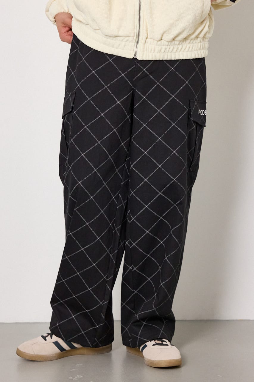 gridロゴパンツ BLK L