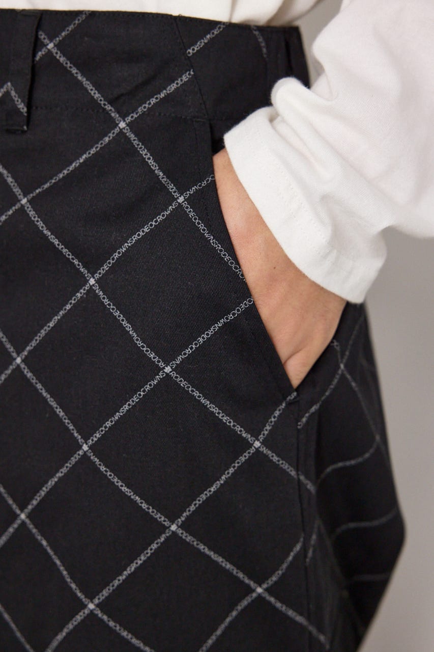 gridロゴパンツ BLK L