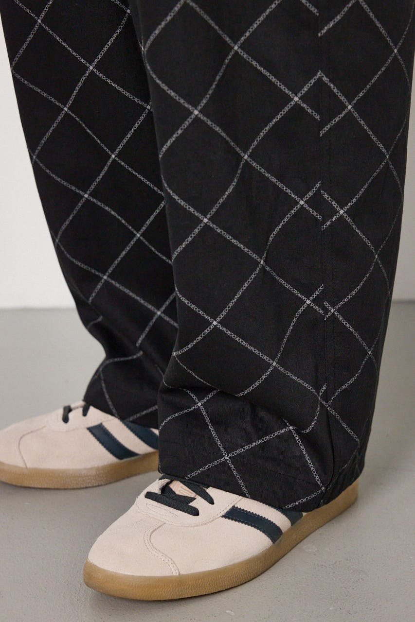 gridロゴパンツ BLK L