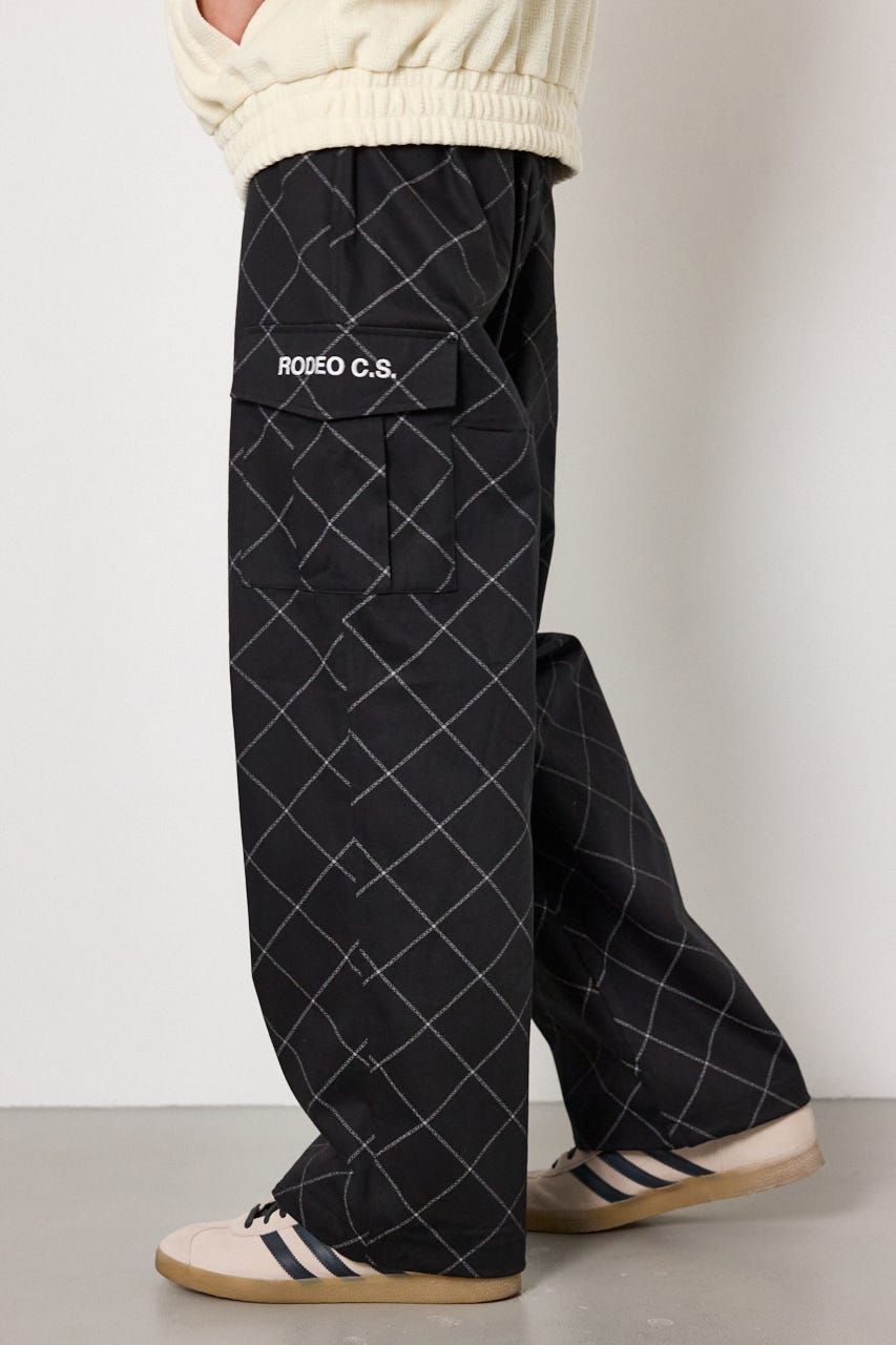 gridロゴパンツ BLK L
