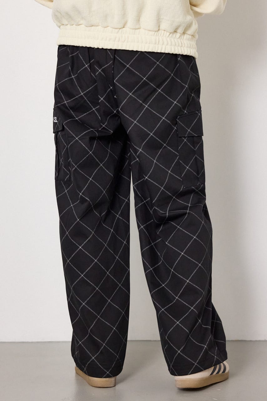 gridロゴパンツ BLK L