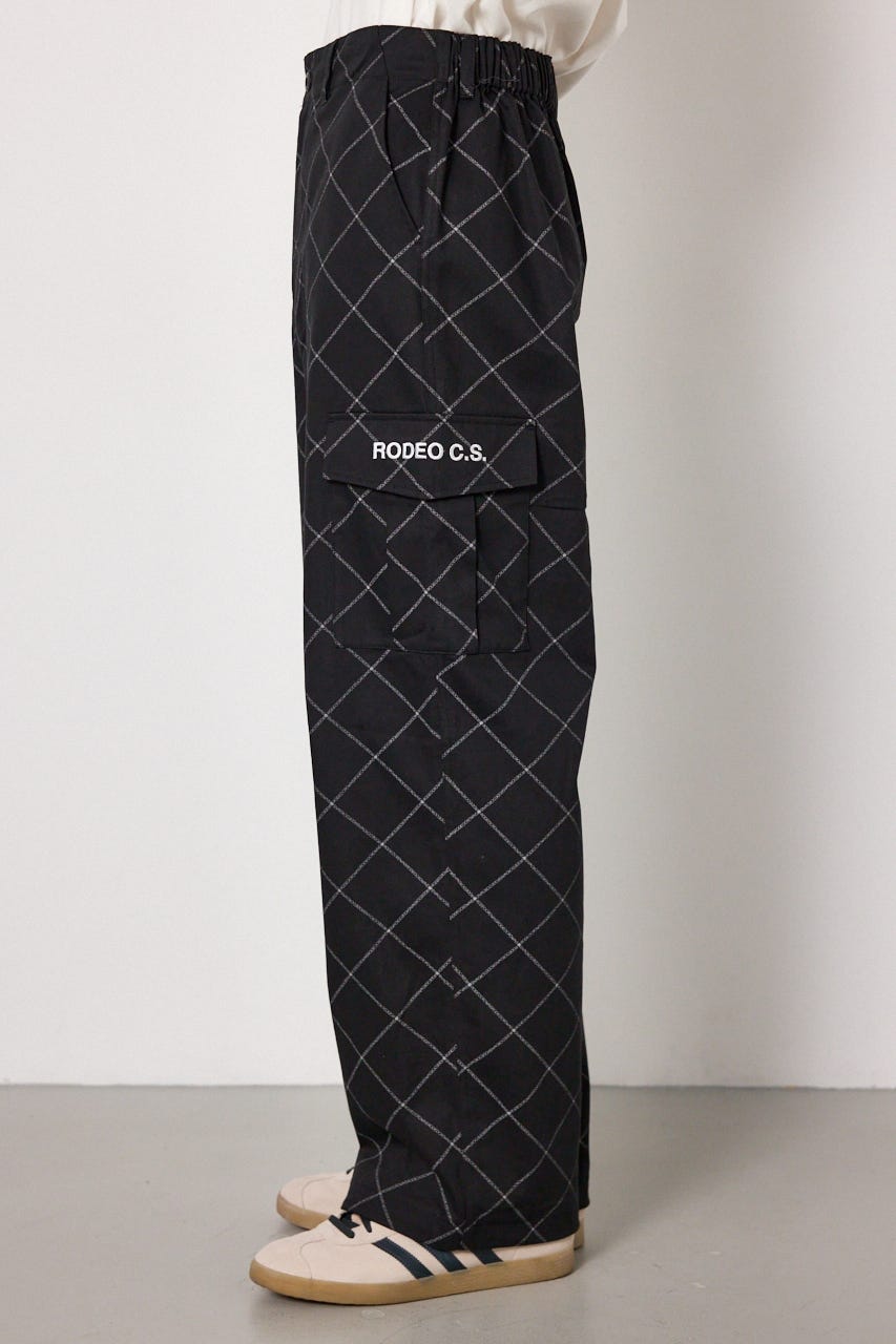gridロゴパンツ BLK L