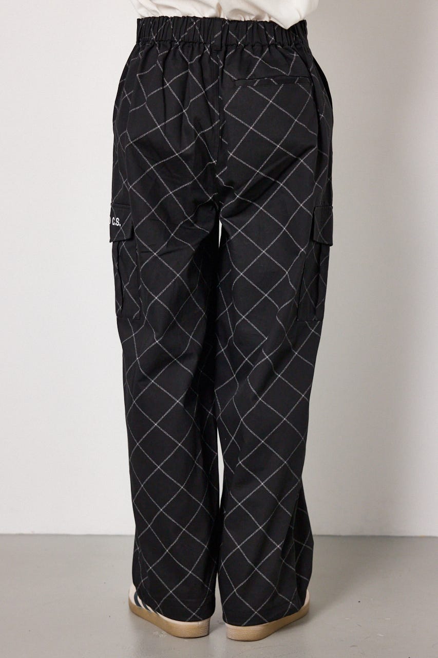 gridロゴパンツ BLK L