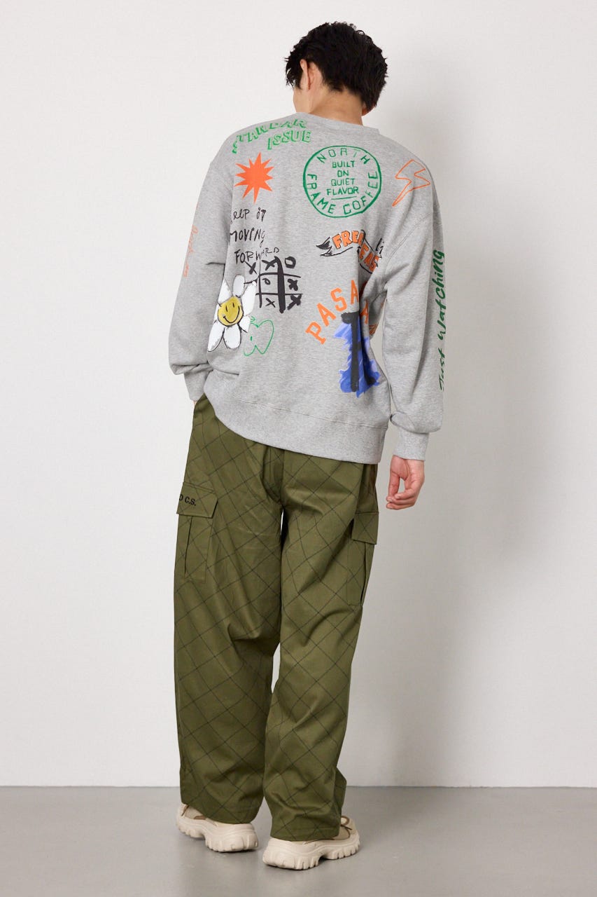 gridロゴパンツ KHA M