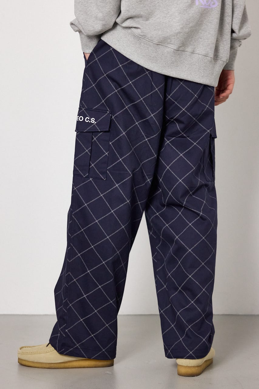 gridロゴパンツ NVY L
