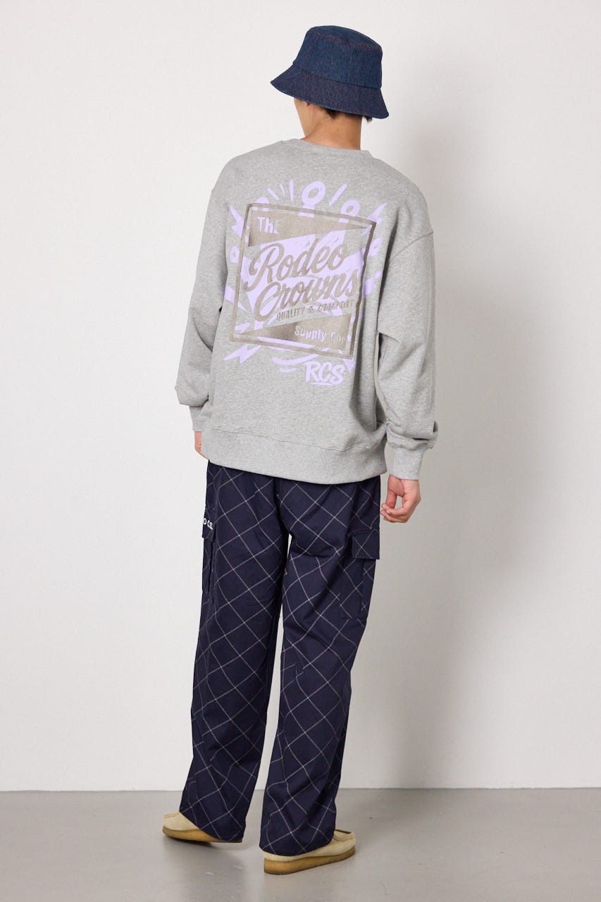 gridロゴパンツ NVY L