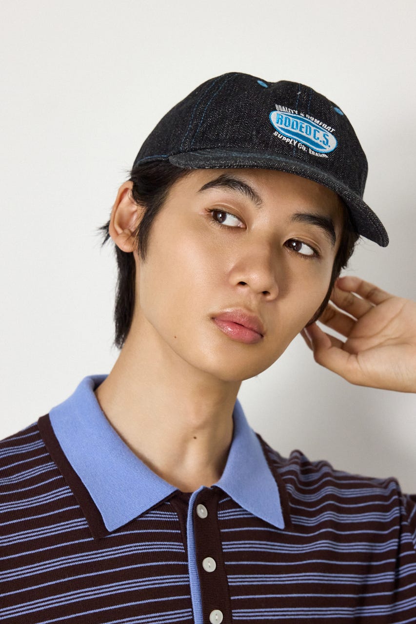 ステッチデニムCAP BLK FREE