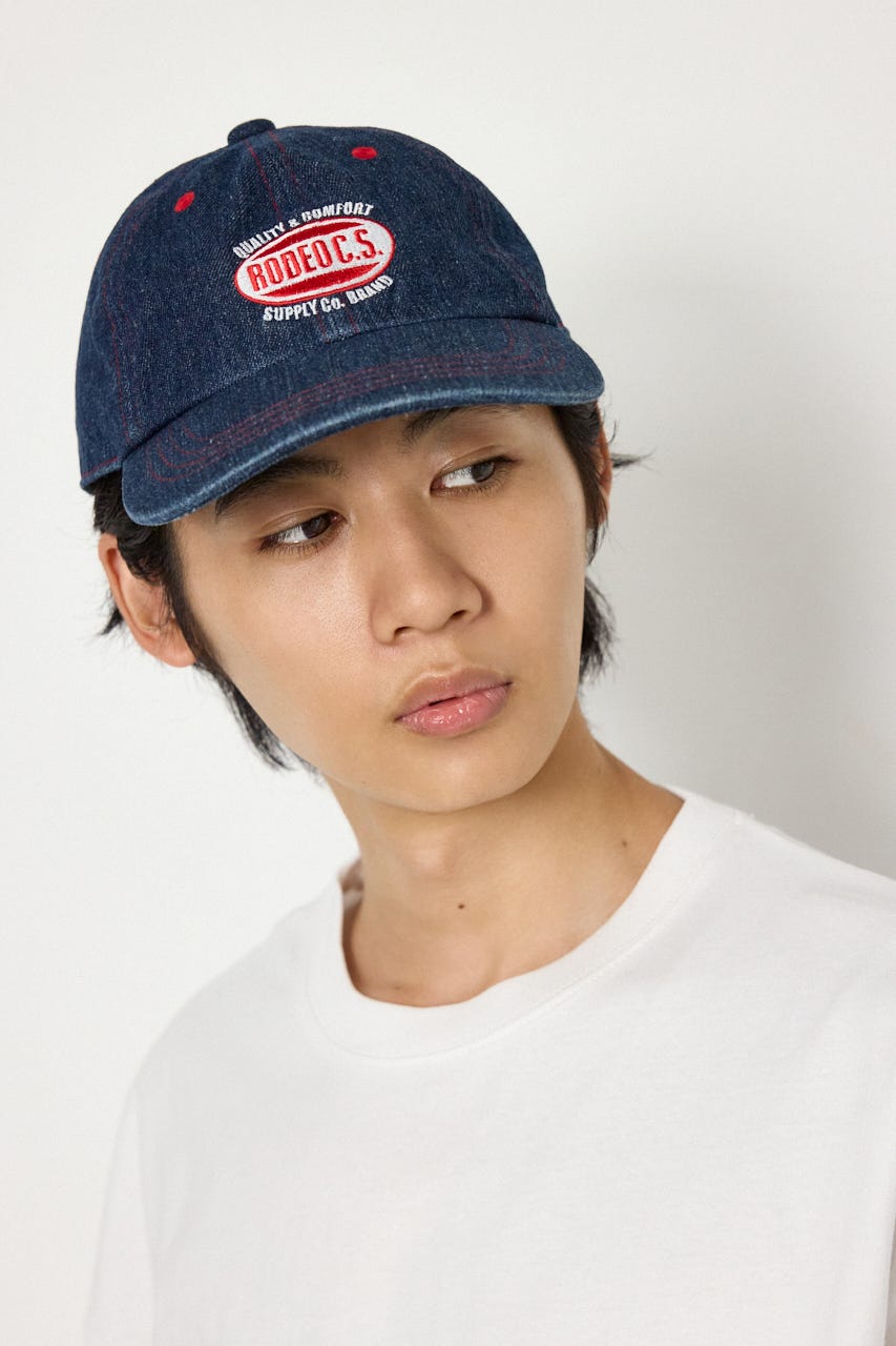 ステッチデニムCAP BLU FREE