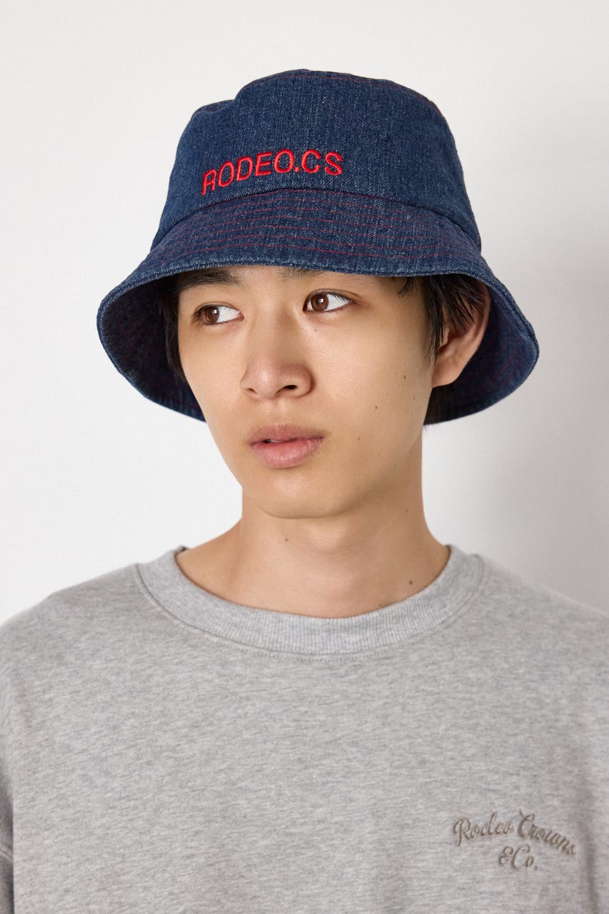 ロゴデニムバケットハット BLU FREE
