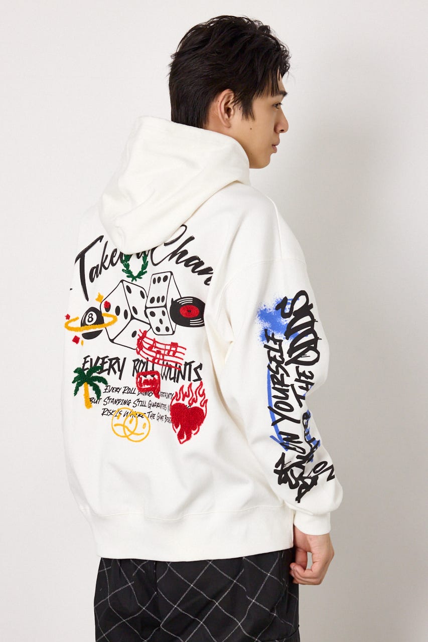 No Dice zipパーカー WHT M