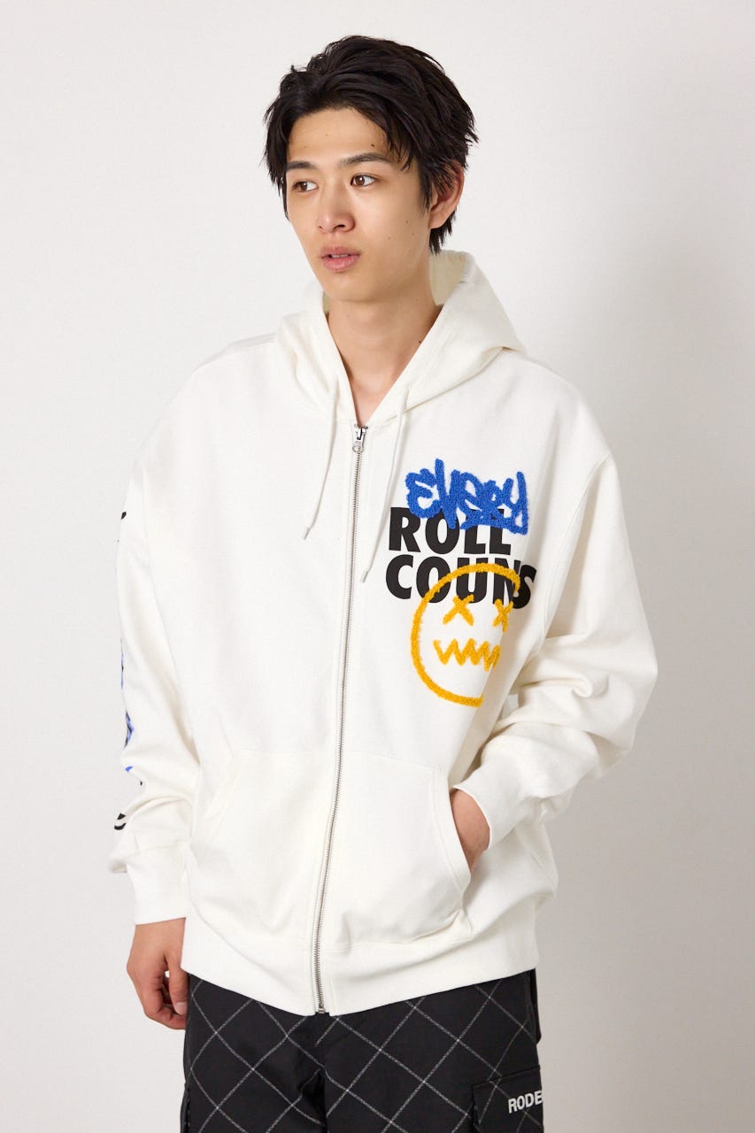 No Dice zipパーカー WHT M