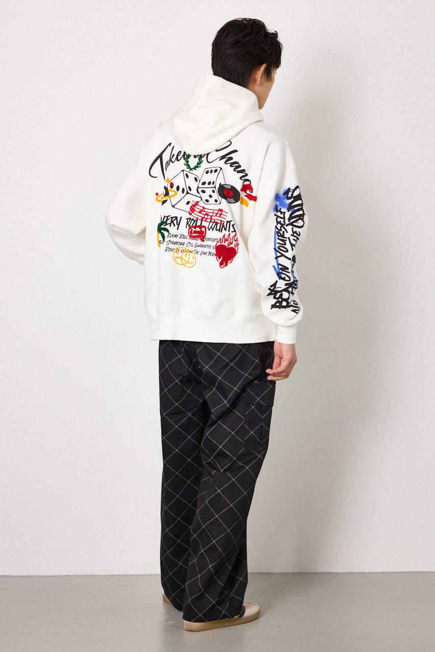 No Dice zipパーカー WHT M