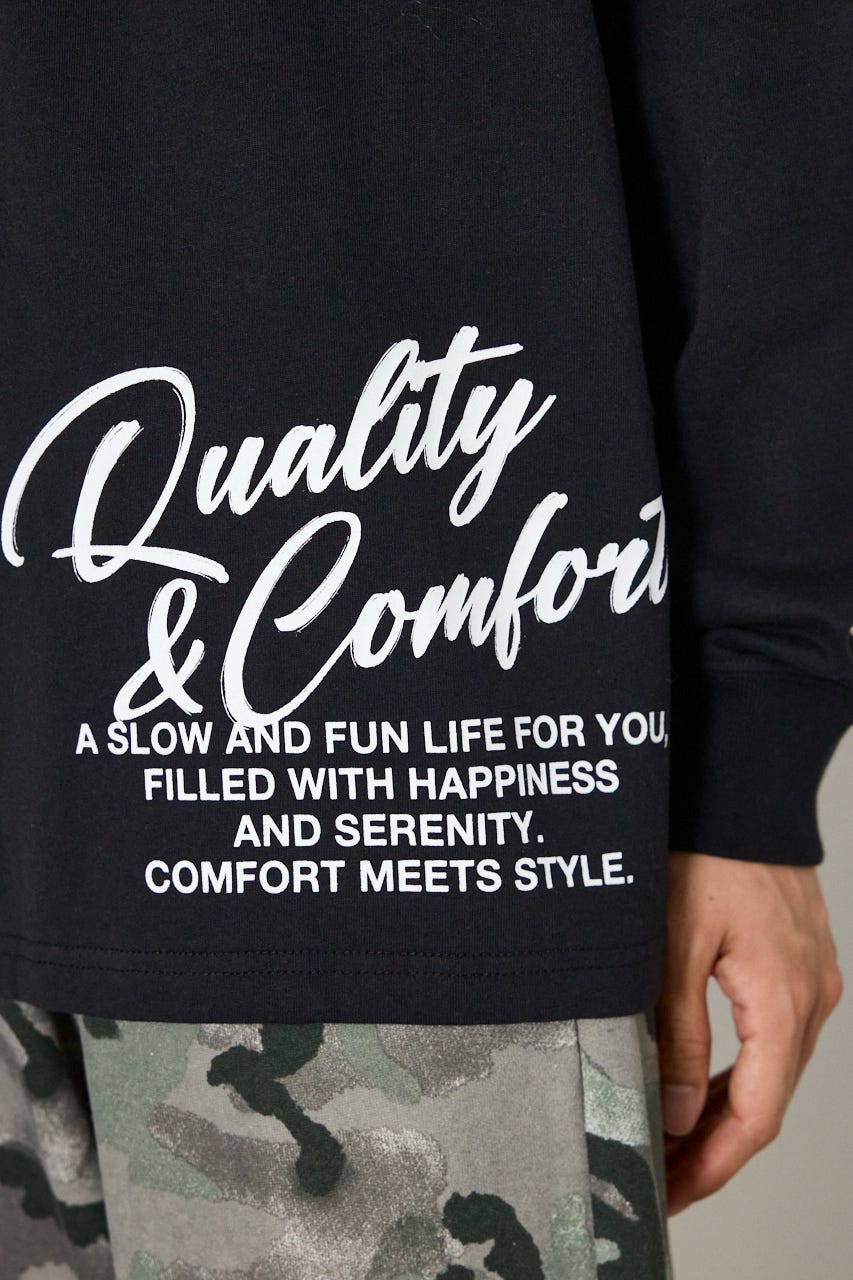 ショルダーロゴ長袖Tシャツ BLK L