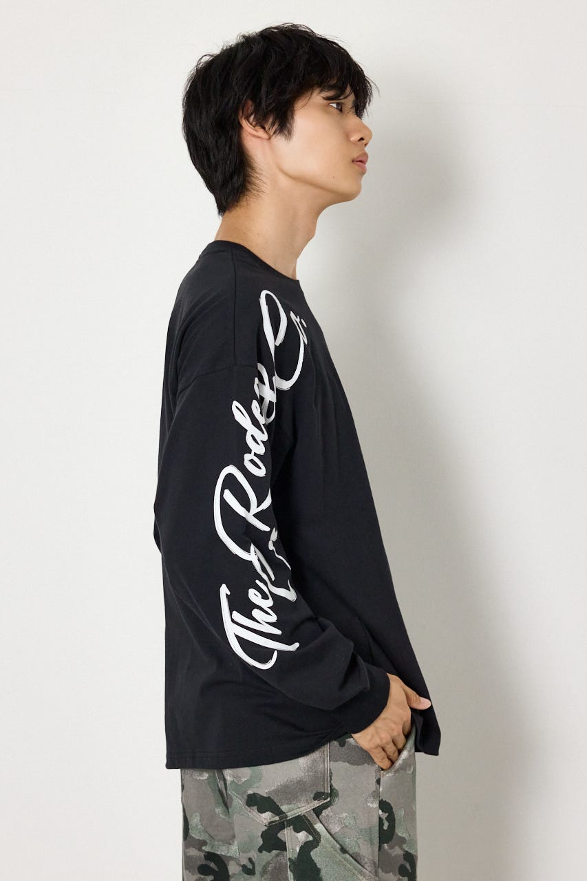 ショルダーロゴ長袖Tシャツ BLK L