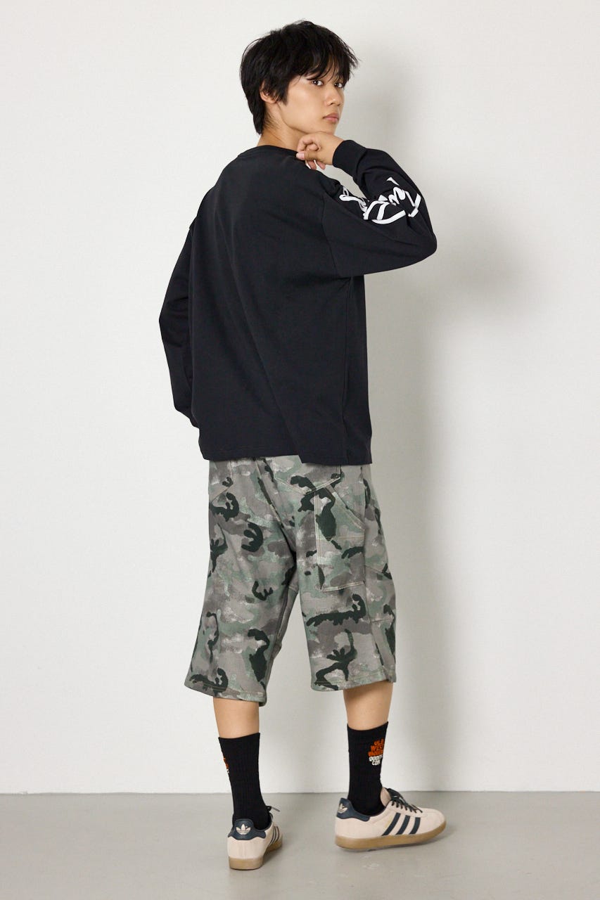 ショルダーロゴ長袖Tシャツ BLK L