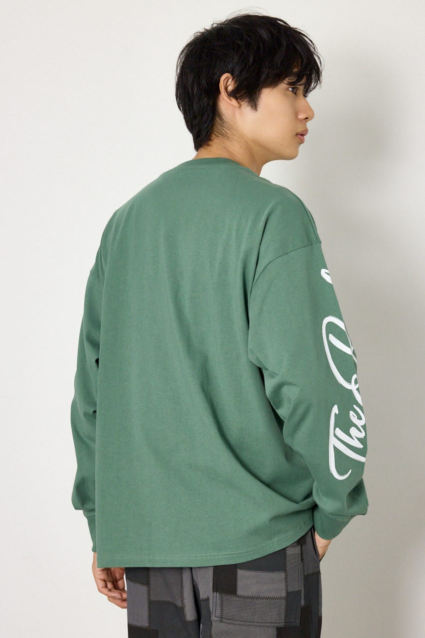 ショルダーロゴ長袖Tシャツ D/GRN L