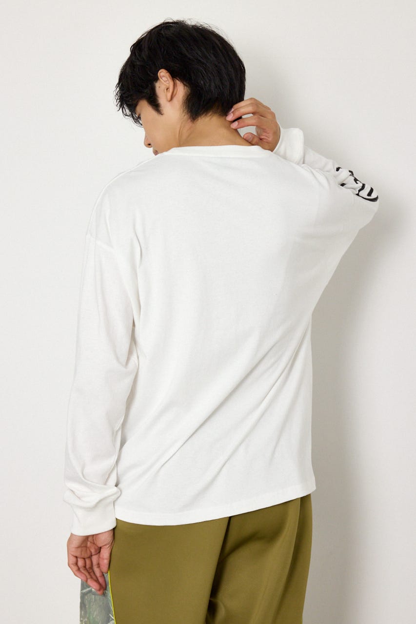 ショルダーロゴ長袖Tシャツ WHT L
