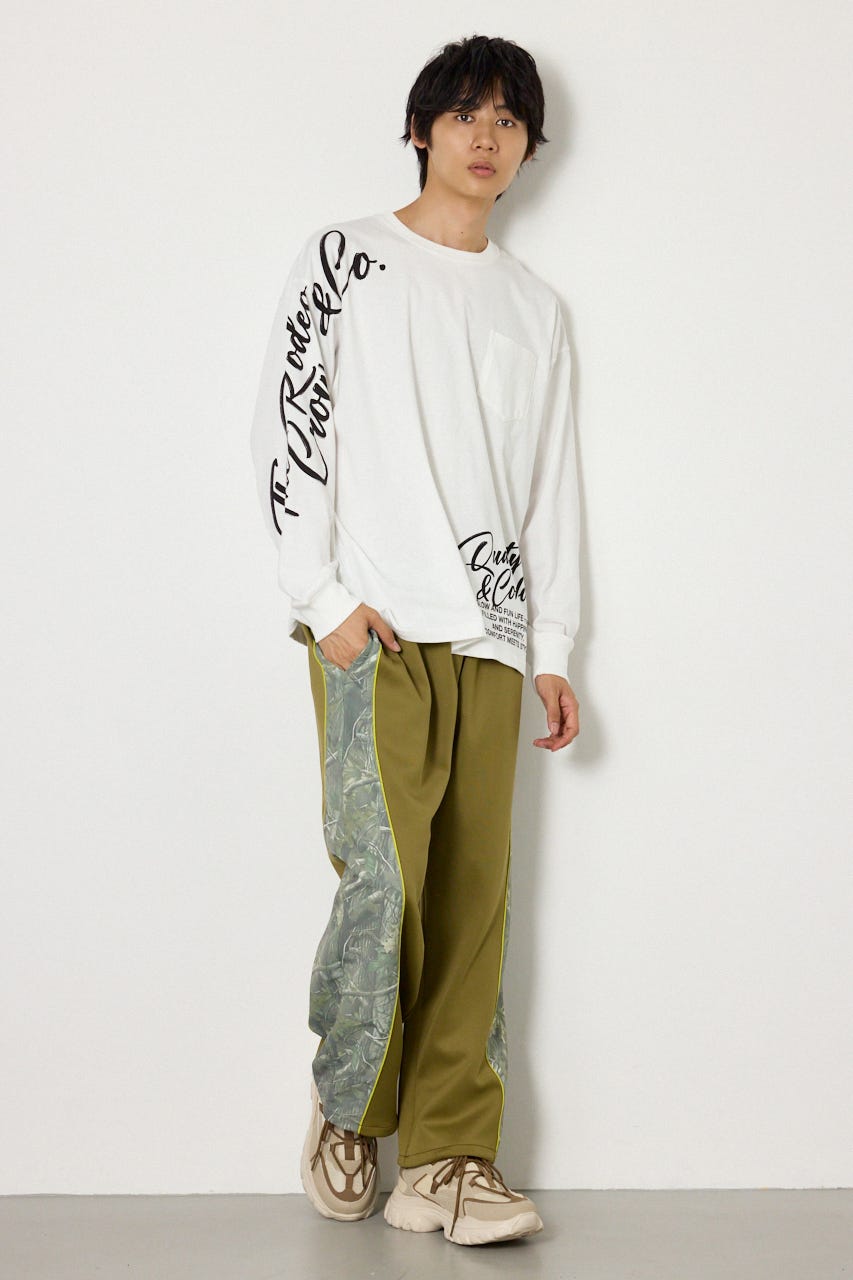 ショルダーロゴ長袖Tシャツ WHT L