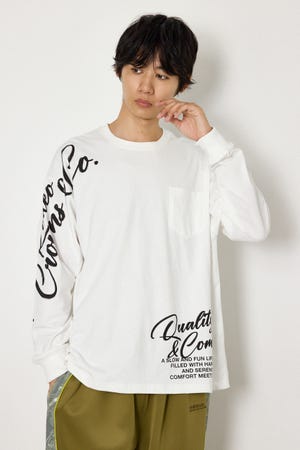 ショルダーロゴ長袖Tシャツ