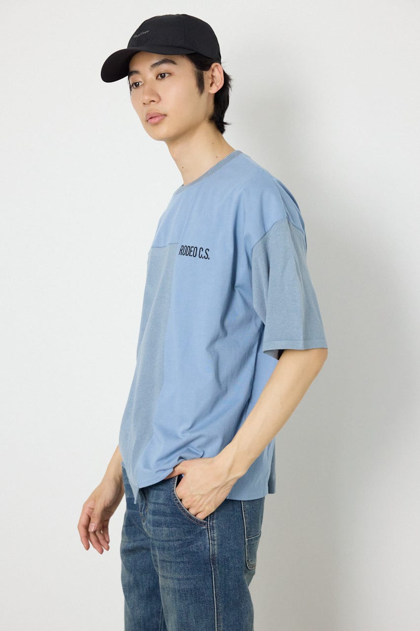 メンズランダムコンビニットトップス L/BLU L