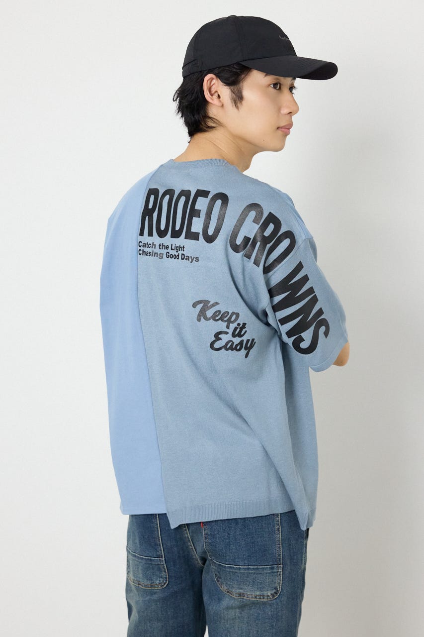 メンズランダムコンビニットトップス L/BLU L