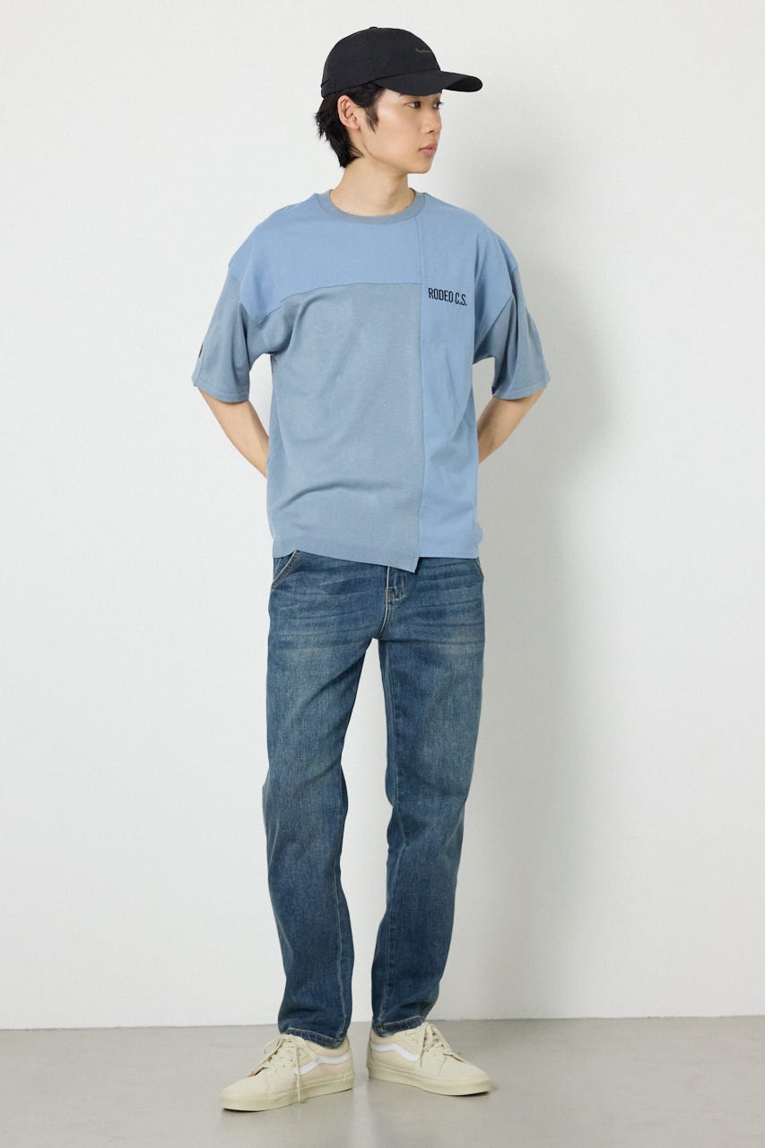 メンズランダムコンビニットトップス L/BLU L