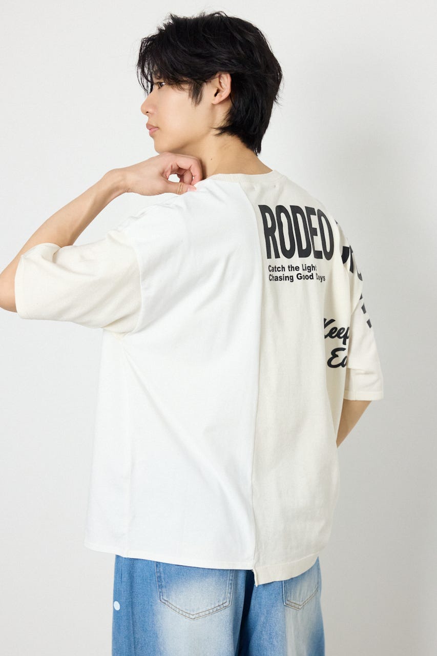 メンズランダムコンビニットトップス O/WHT M