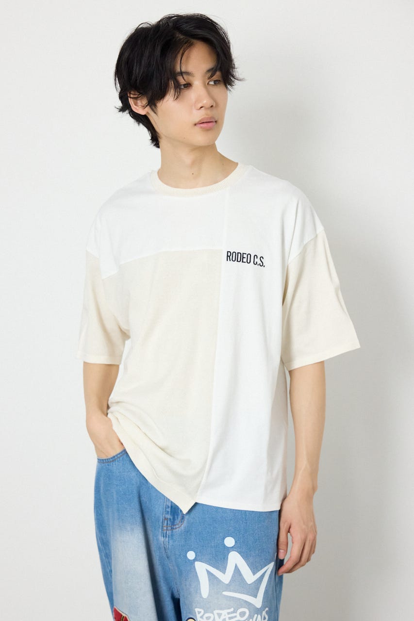 メンズランダムコンビニットトップス O/WHT M