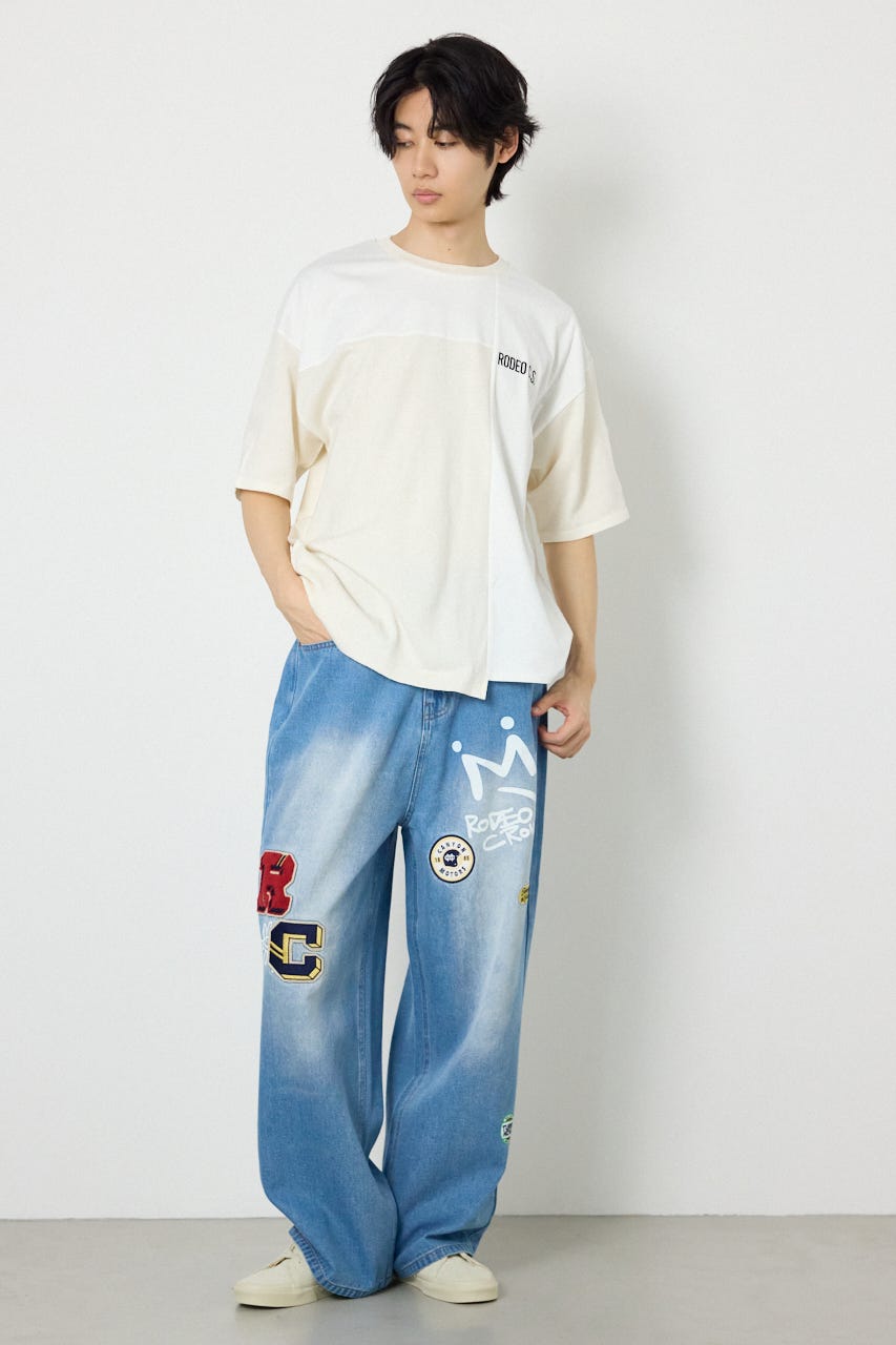 メンズランダムコンビニットトップス O/WHT M