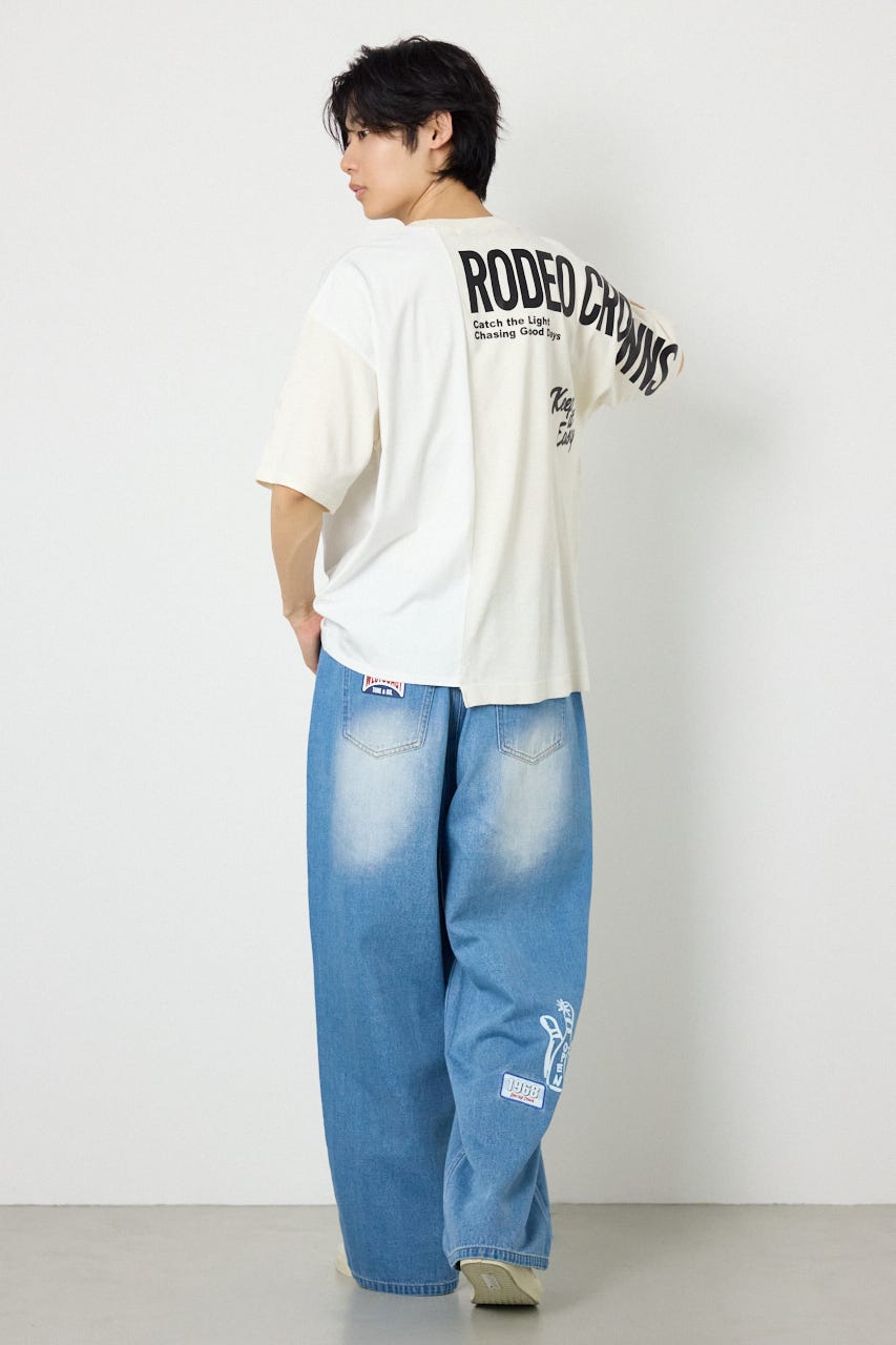 メンズランダムコンビニットトップス O/WHT M