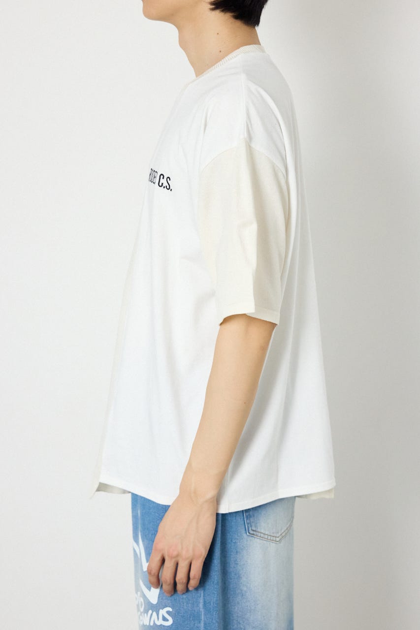 メンズランダムコンビニットトップス O/WHT M