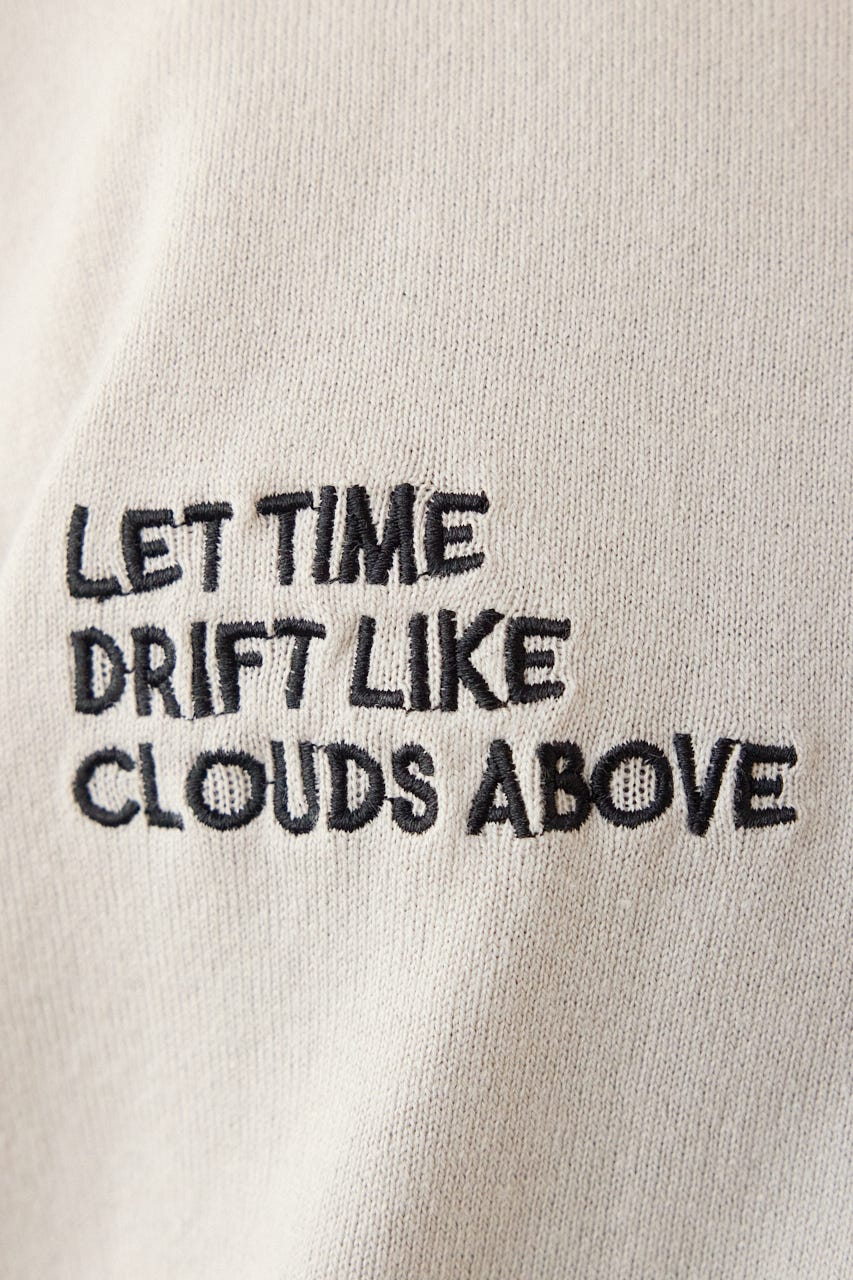 ビッグチェーン刺繍ニットトップス L/GRY M