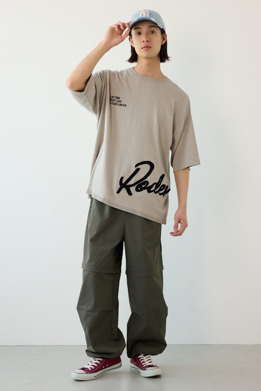 ビッグチェーン刺繍ニットトップス L/GRY M