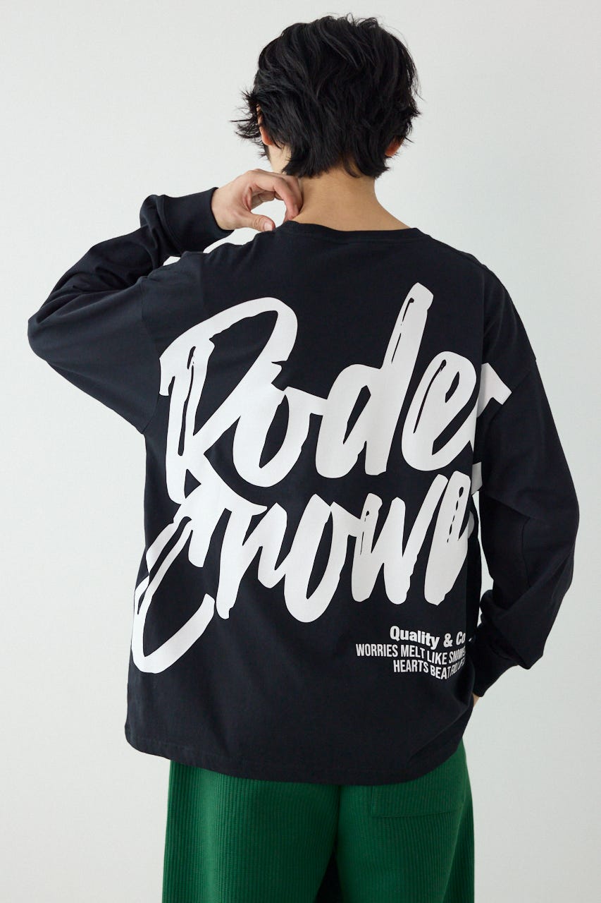 ペイントロゴ長袖Tシャツ BLK L