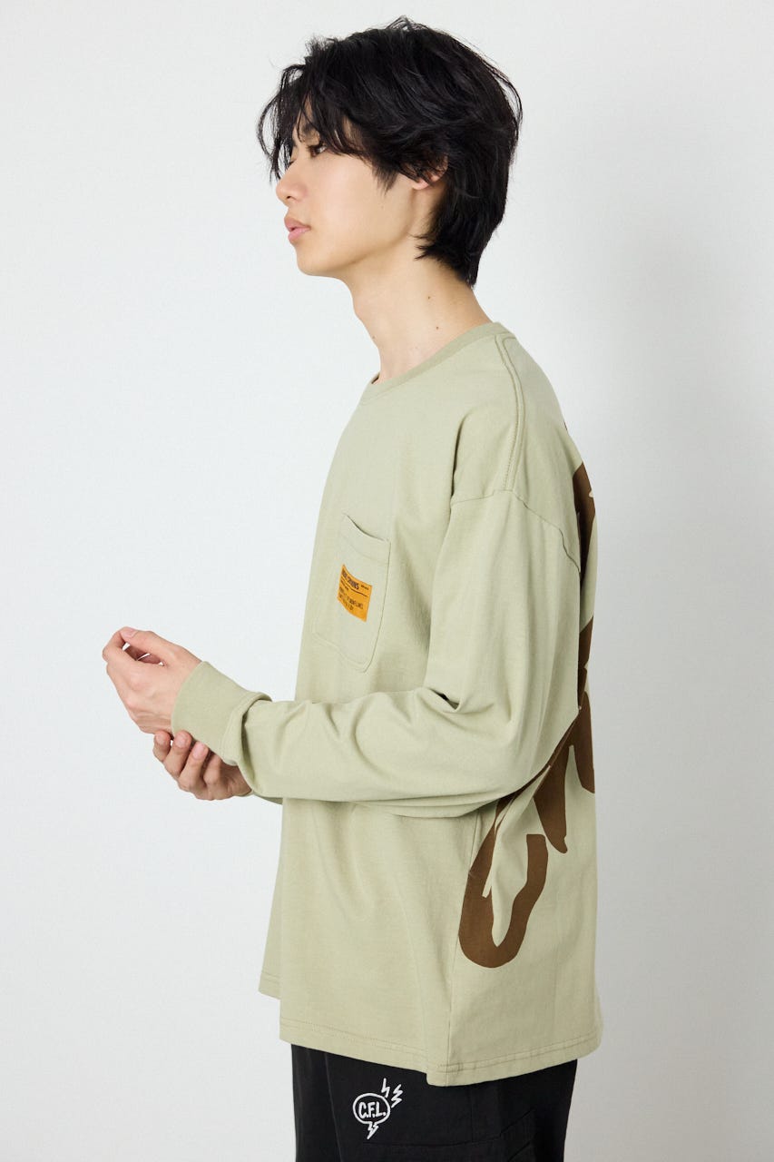 ペイントロゴ長袖Tシャツ L/KHA L