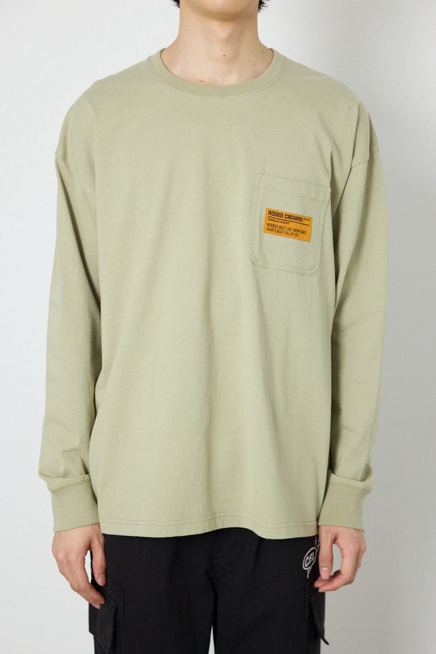 ペイントロゴ長袖Tシャツ L/KHA L