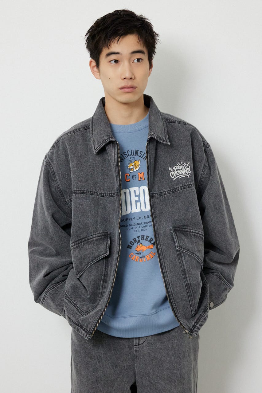 エンボスロゴデニムジャケット GRY M
