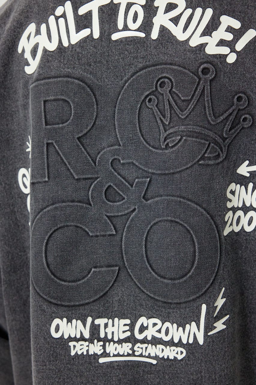 エンボスロゴデニムジャケット GRY M