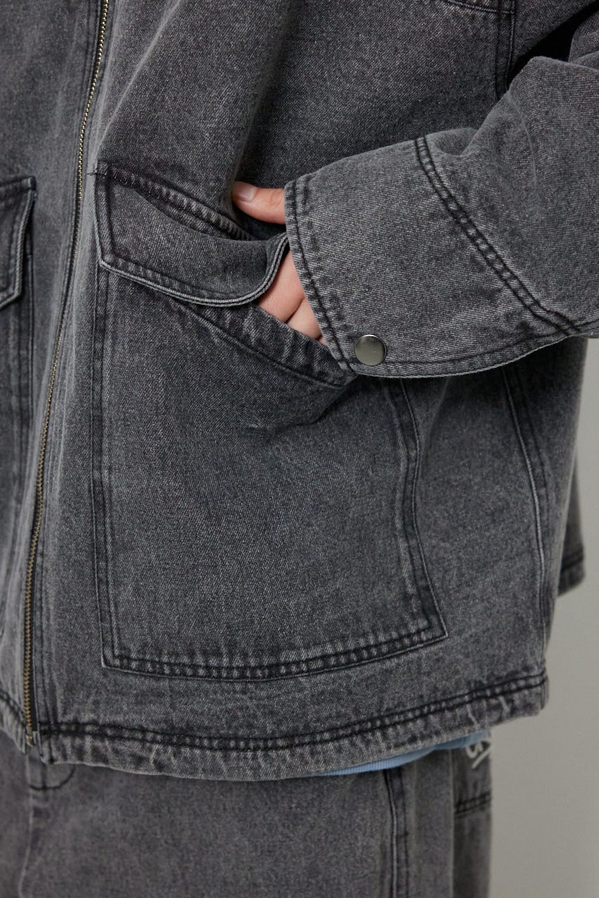 エンボスロゴデニムジャケット GRY M