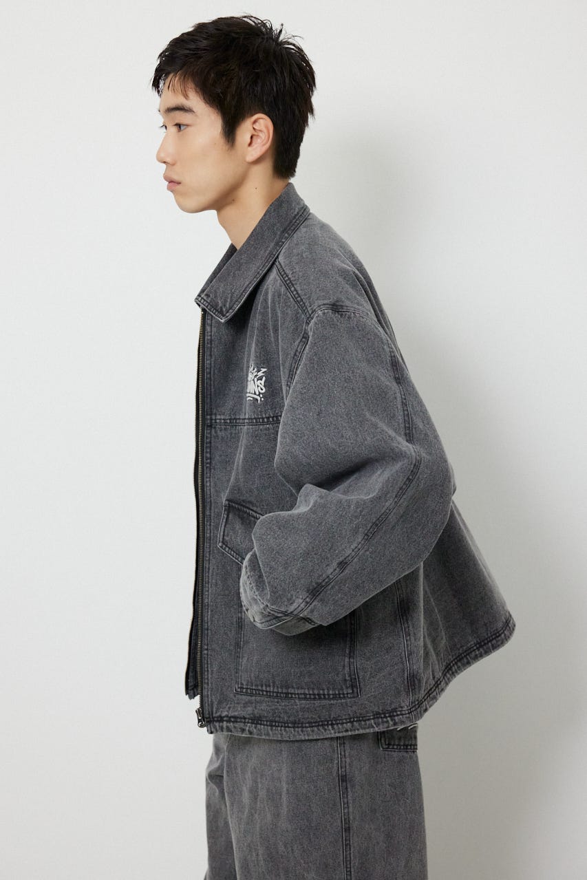 エンボスロゴデニムジャケット GRY M