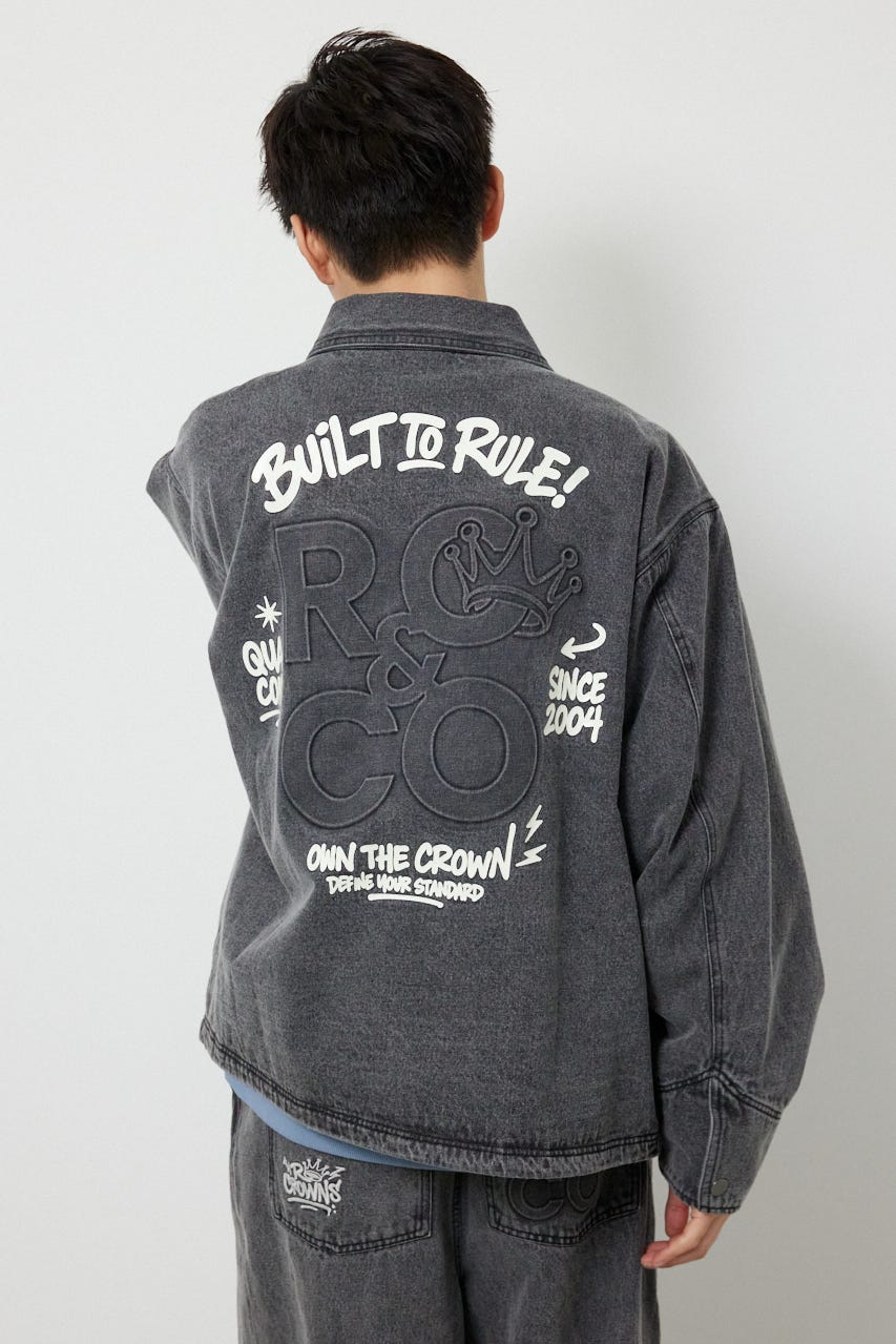 エンボスロゴデニムジャケット GRY M