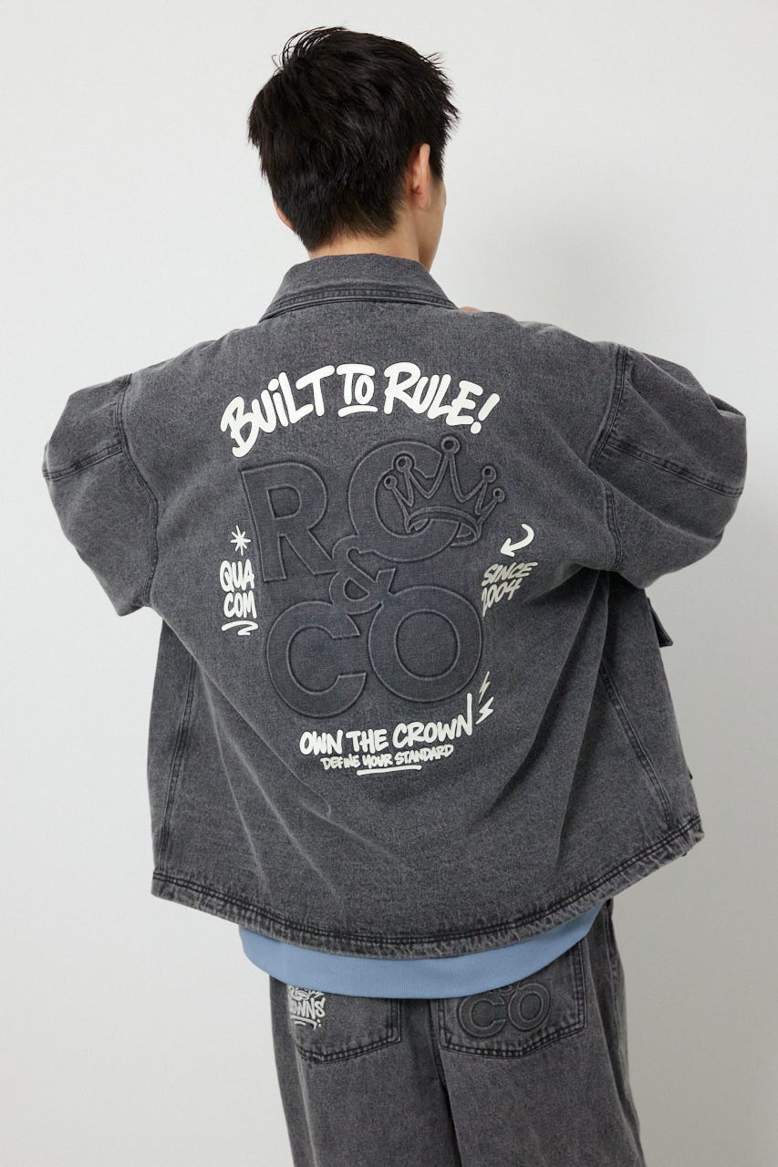 エンボスロゴデニムジャケット GRY M