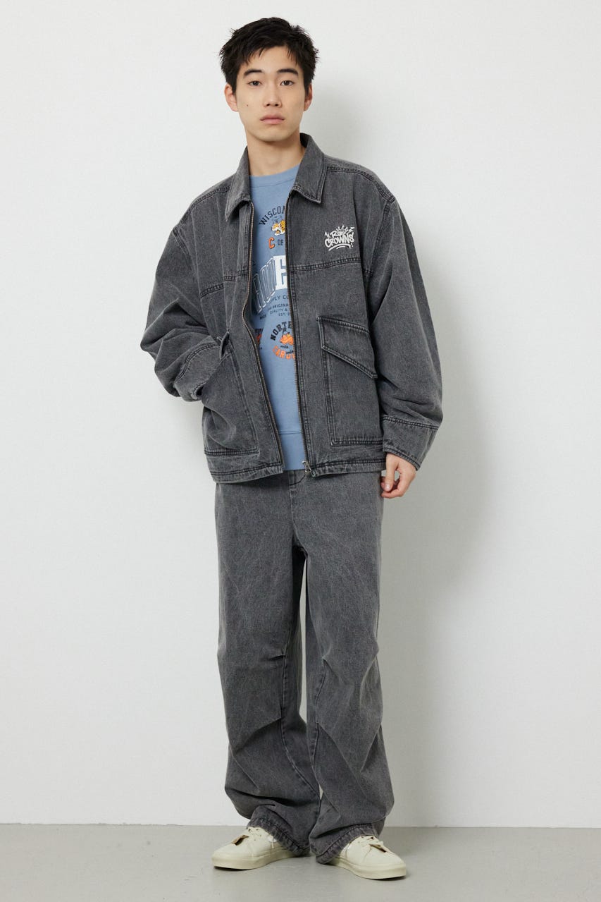 エンボスロゴデニムジャケット GRY M