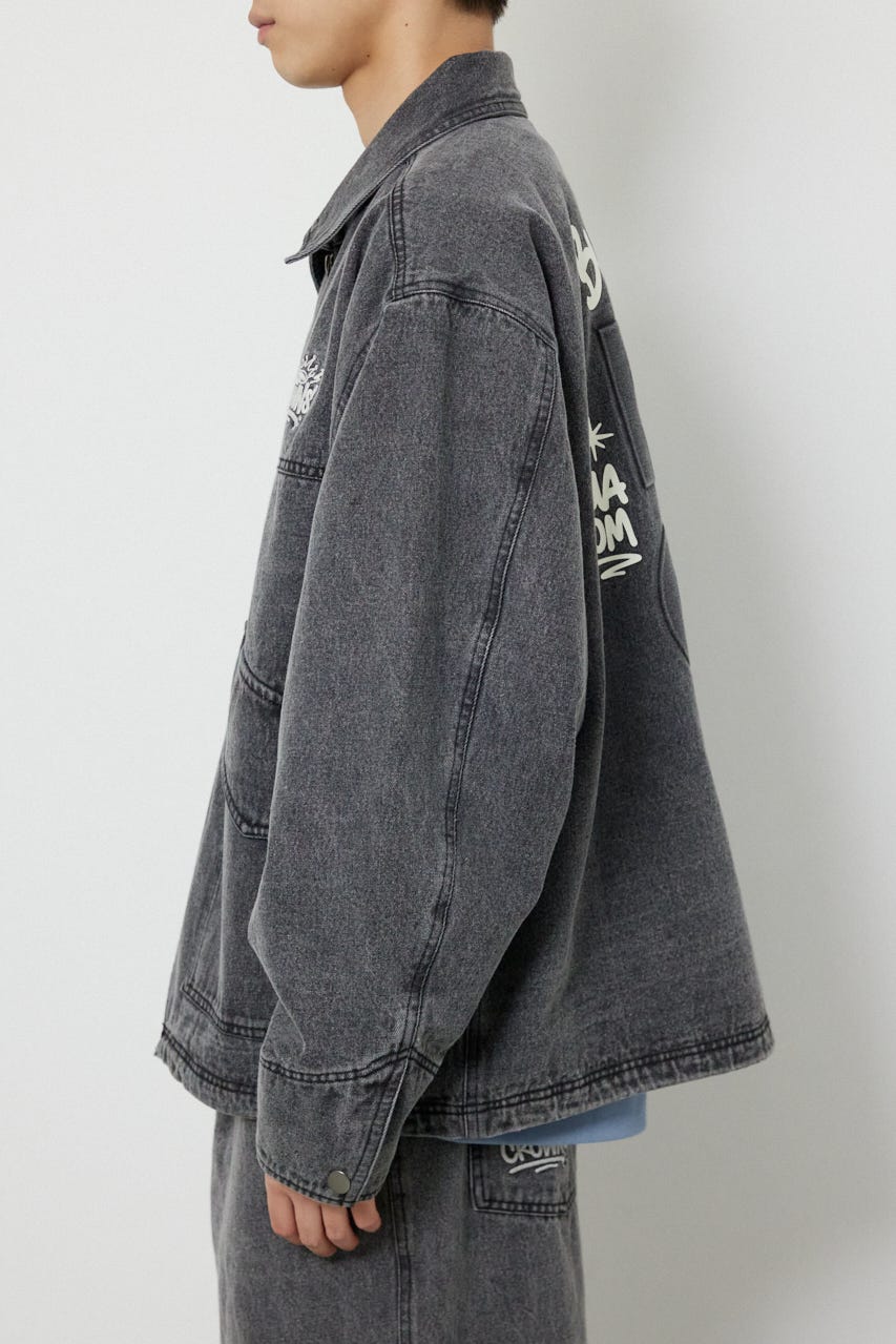 エンボスロゴデニムジャケット GRY M