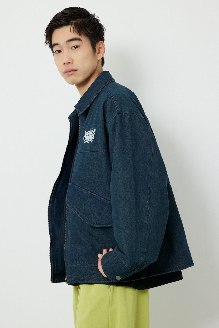 エンボスロゴデニムジャケット NVY L