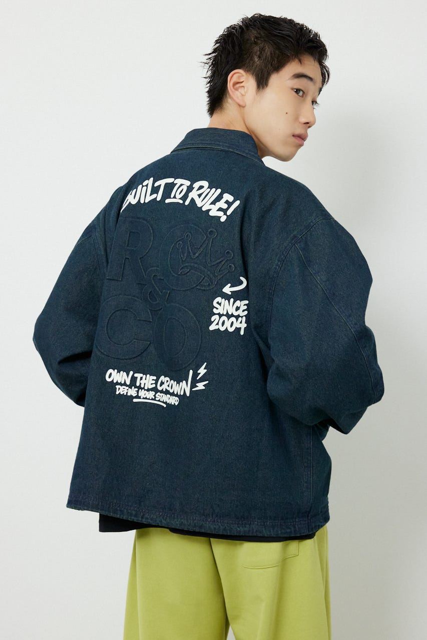 エンボスロゴデニムジャケット NVY L