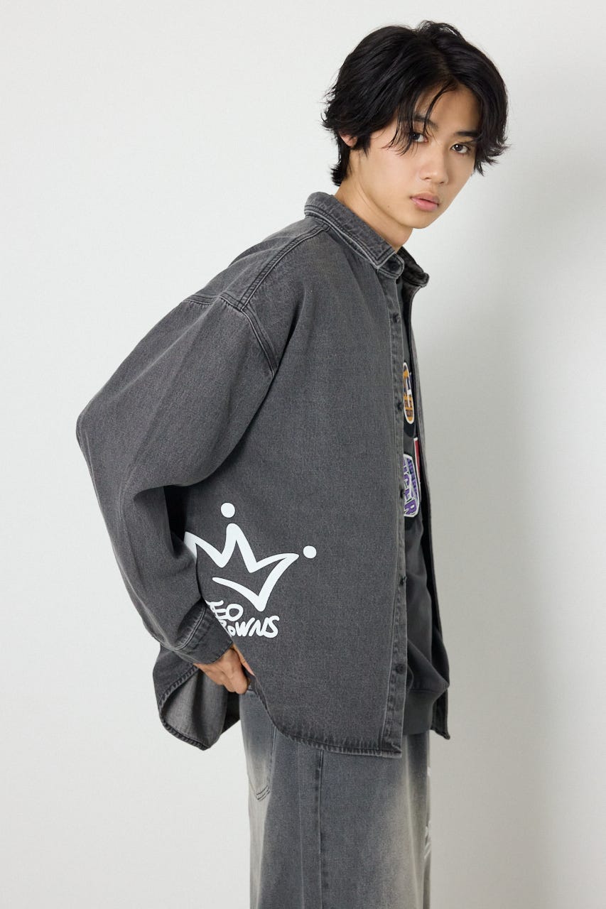 バラエティーデニムシャツ BLK M