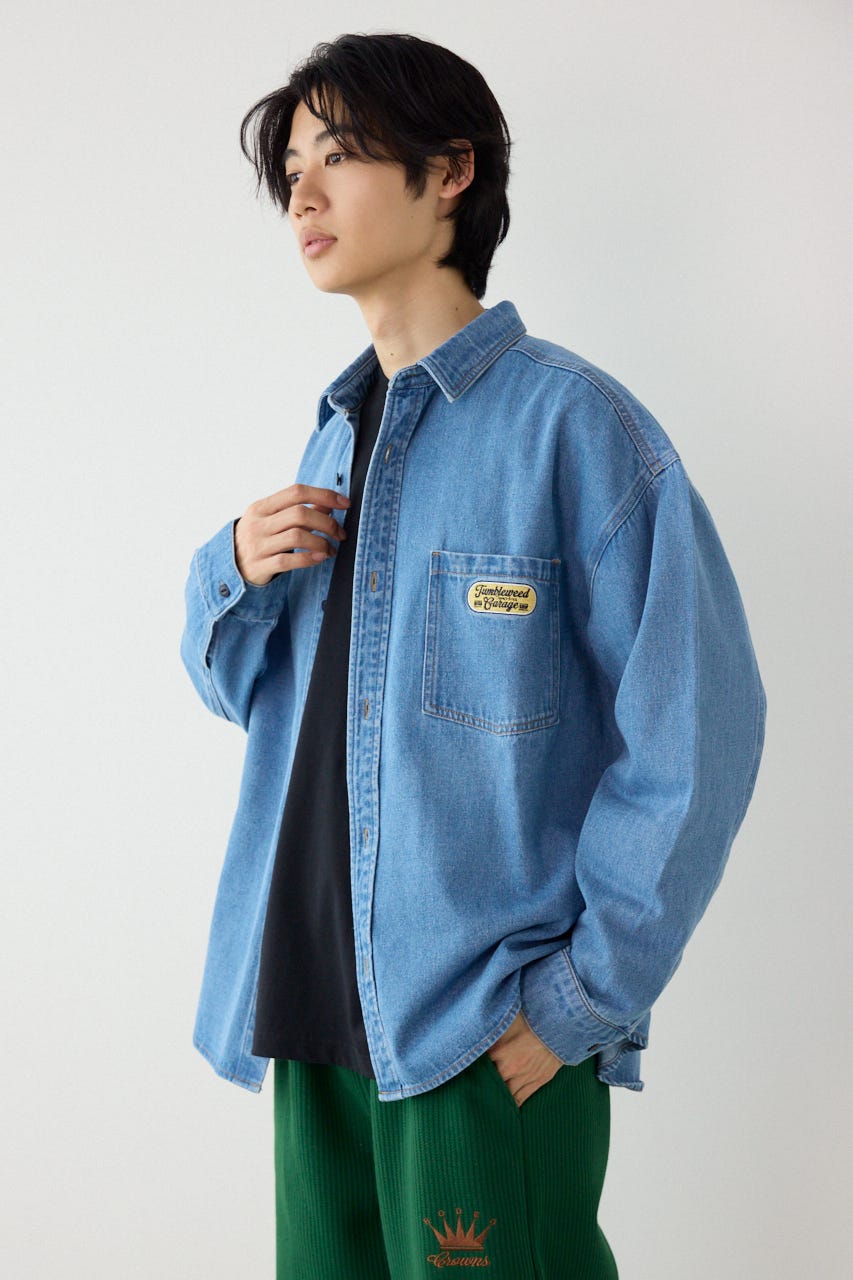 バラエティーデニムシャツ L/BLU L